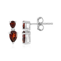 Pendientes en plata con Granate de Mozambique