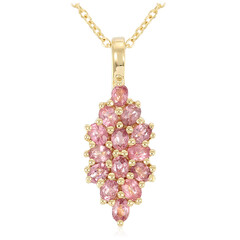 Collar en oro con Zafiro Padparascha no calentado (AMAYANI)