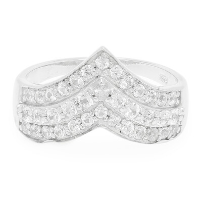Anillo en plata con Zafiro blanco