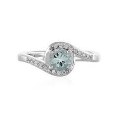 Anillo en plata con Aguamarina