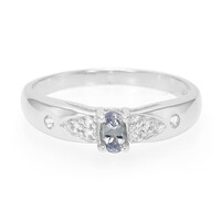 Anillo en plata con Tanzanita fantasía