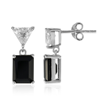 Pendientes en plata con Espinela negra