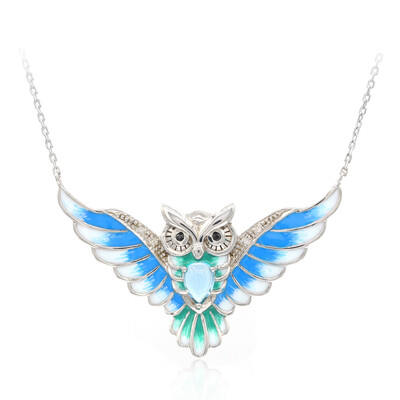 Collar en plata con Topacio azul suizo