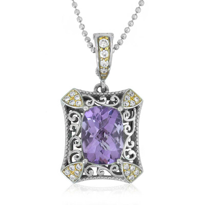 Collar en plata con Amatista Rosa de Francia (Dallas Prince Designs)