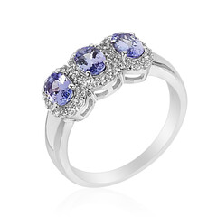 Anillo en plata con Tanzanita