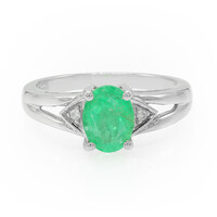 Anillo en plata con Esmeralda de Bahía