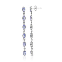 Pendientes en plata con Tanzanita