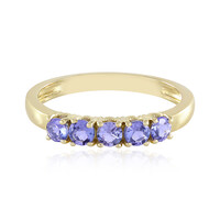Anillo en oro con Tanzanita