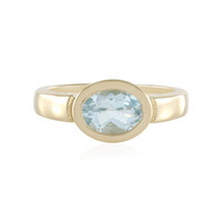 Anillo en plata con Topacio azul cielo