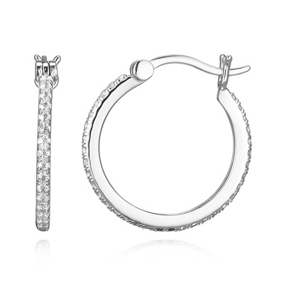Pendientes en plata con Topacio blanco