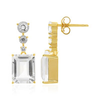 Pendientes en plata con Cuarzo blanco