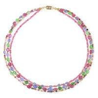 Collar en plata con Turmalina rosa de Nigeria (Adela Silber)