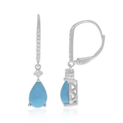 Pendientes en oro con Turquesa de Arizona (CIRARI)