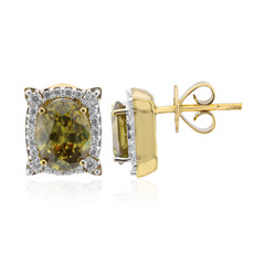 Pendientes en oro con Esfalerita de Bulgaria