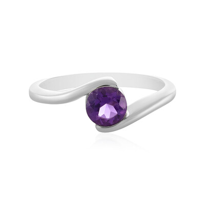 Anillo en plata con Amatista de Uruguay