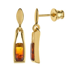 Pendientes en plata con Ámbar báltico