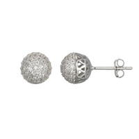 Pendientes en plata con Zircón (Adela Silber)