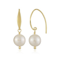 Pendientes en plata con Perla blanca Freshwater