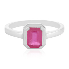 Anillo en plata con Zafiro rosa de Madagascar