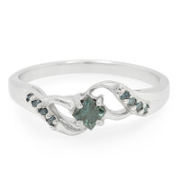 Anillo en plata con Diamante fantasía