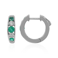 Pendientes en oro con Esmeralda de Zambia AAA (CIRARI)