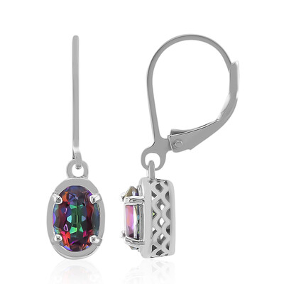 Pendientes en plata con Cuarzo místico