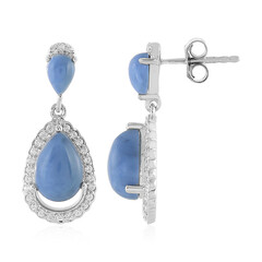 Pendientes en plata con Ópalo azul