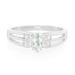 Anillo en plata con Aguamarina de Brasil