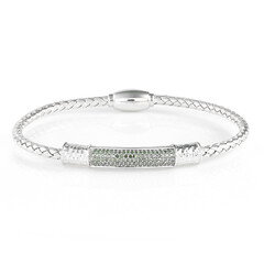 Brazalete en plata con Diamante verde