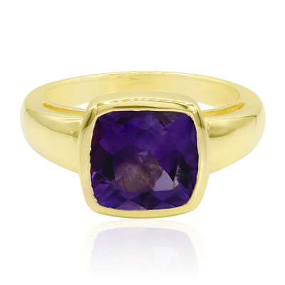Anillo en oro con Amatista de Uruguay