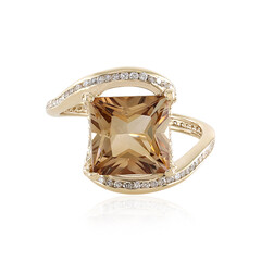 Anillo en oro con Topacio champán (de Melo)