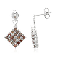 Pendientes en plata con Diamante fantasía