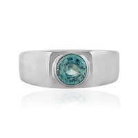 Anillo en plata con Zircón azul