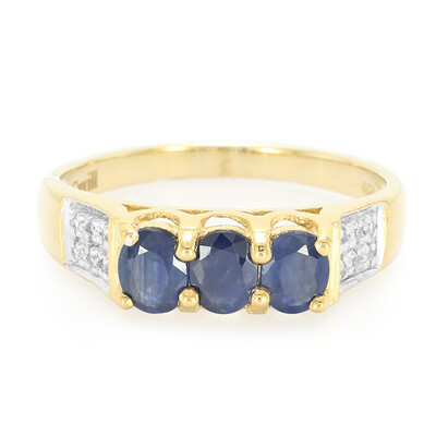 Anillo en plata con Zafiro de Kanchanaburi