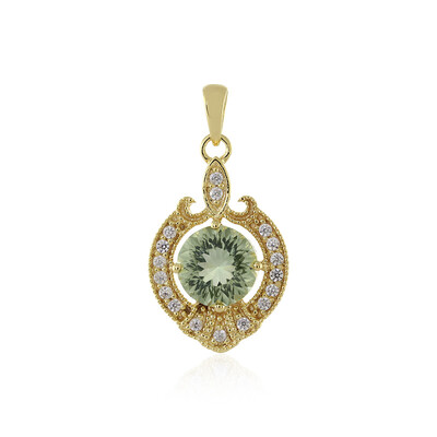 Colgante en plata con Amatista verde