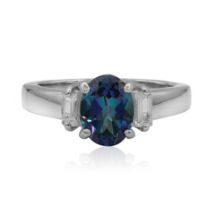 Anillo en plata con Topacio Neptuno