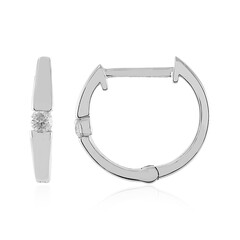 Pendientes en plata con Diamante I4 (J)