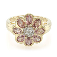 Anillo en oro con Zafiro Padparascha no calentado (AMAYANI)