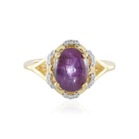 Anillo en plata con Rubí estrella