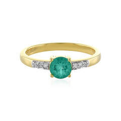 Anillo en plata con Apatita azul caribe