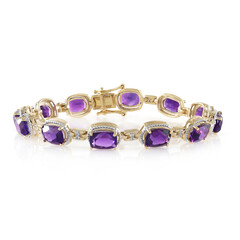 Brazalete en plata con Amatista de Zambia