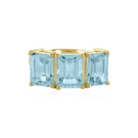 Anillo en plata con Topacio azul cielo