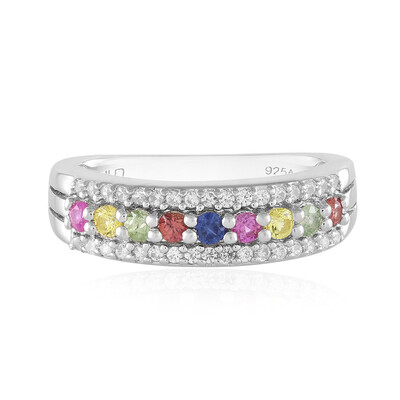 Anillo en plata con Zafiro rosado