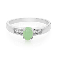 Anillo en plata con Crisoprasa imperial