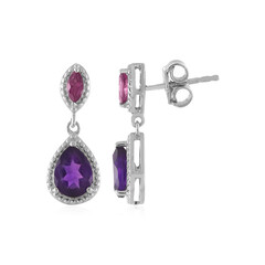Pendientes en plata con Amatista