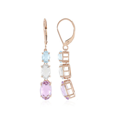 Pendientes en oro con Amatista Rosa de Francia (KM by Juwelo)