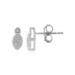 Pendientes en plata con I1 (I) Diamante