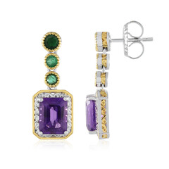 Pendientes en plata con Amatista (Gems en Vogue)