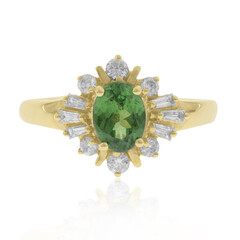 Anillo en oro con Granate tsavorita AAA (CIRARI)