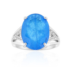 Anillo en plata con Cuarzo azul azur
